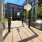 courtyard with grilling stations