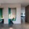 sitting booths with lighting in lounge area