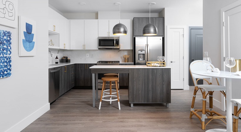 Gramercy East Kitchen open kitchen with island