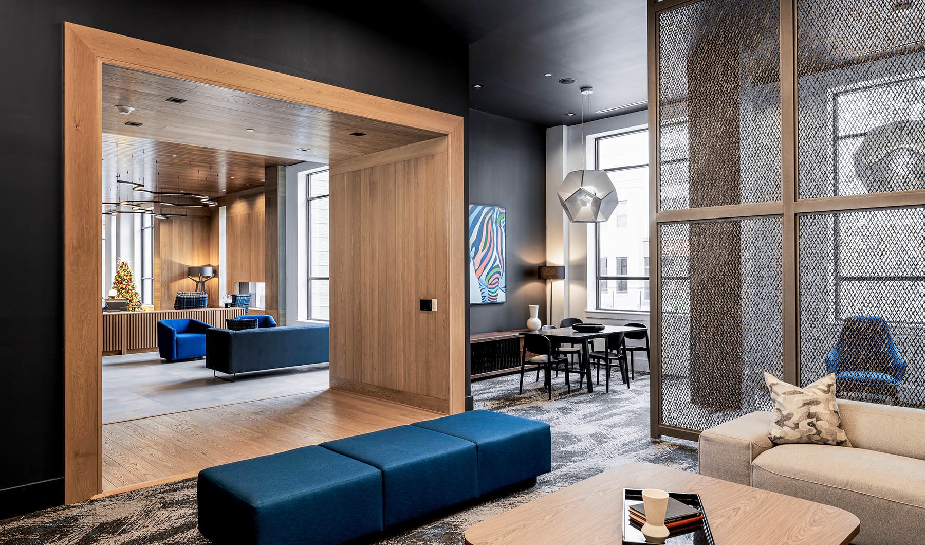 Endless Access to Luxury stylish lounge connecting to leasing office